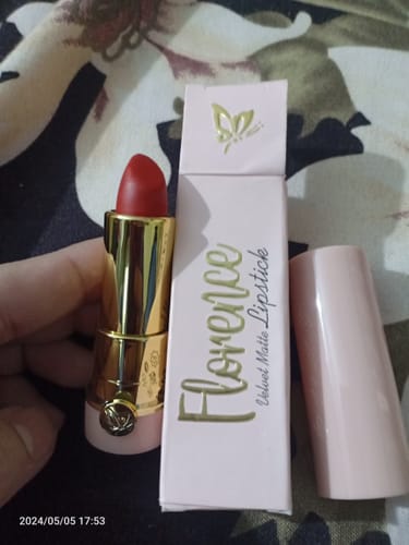 Customer photo review of FLORENCE VELVET MATTE LIPSTICK