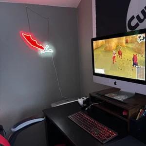 Customer photo review of DRAGON SCIMITAR LED NEON SIGN