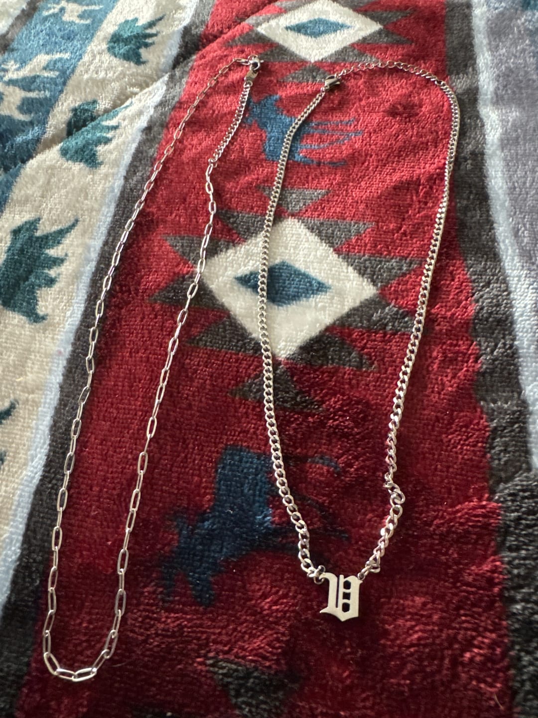 Customer photo review of Cuban Initial Necklace