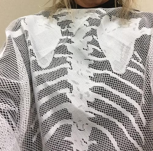 Customer photo review of Just Love Skulls Lace Poncho