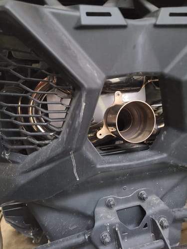 Customer photo review of RPM SxS X3 E-VALVE Slip On Exhaust Sport Muffler Can Am Maverick X3 Turbo R & RR 2017-2024