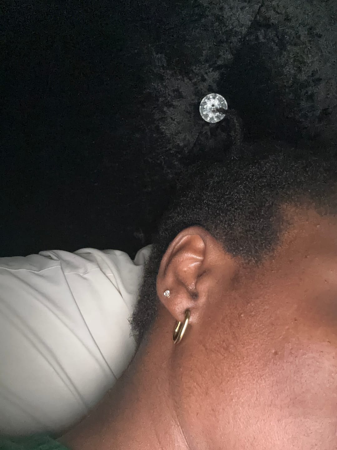 Customer photo review of Drop Stud Earrings