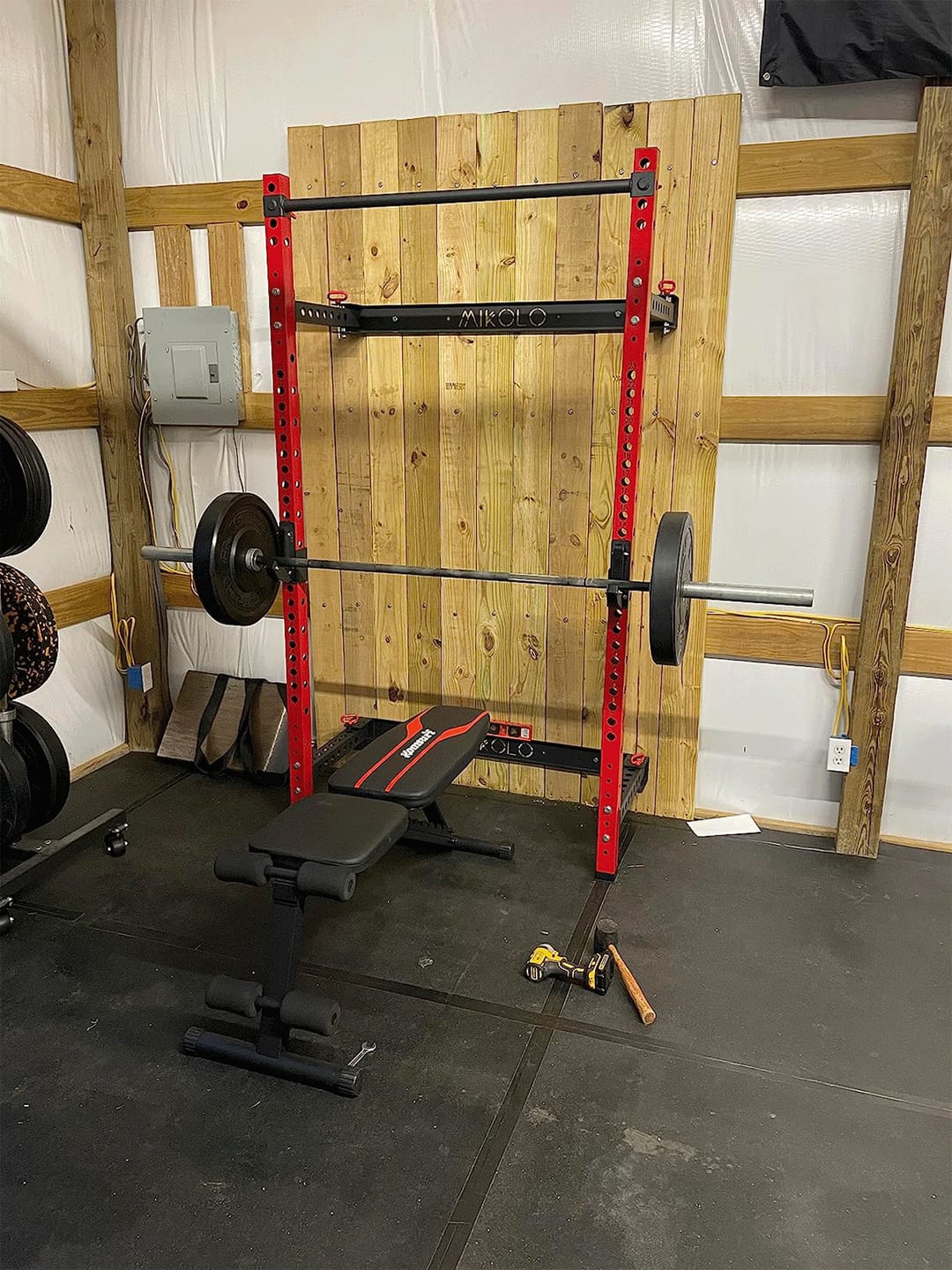 Customer photo review of FOLDGYM™ Wall Mounted Folding Squat Rack