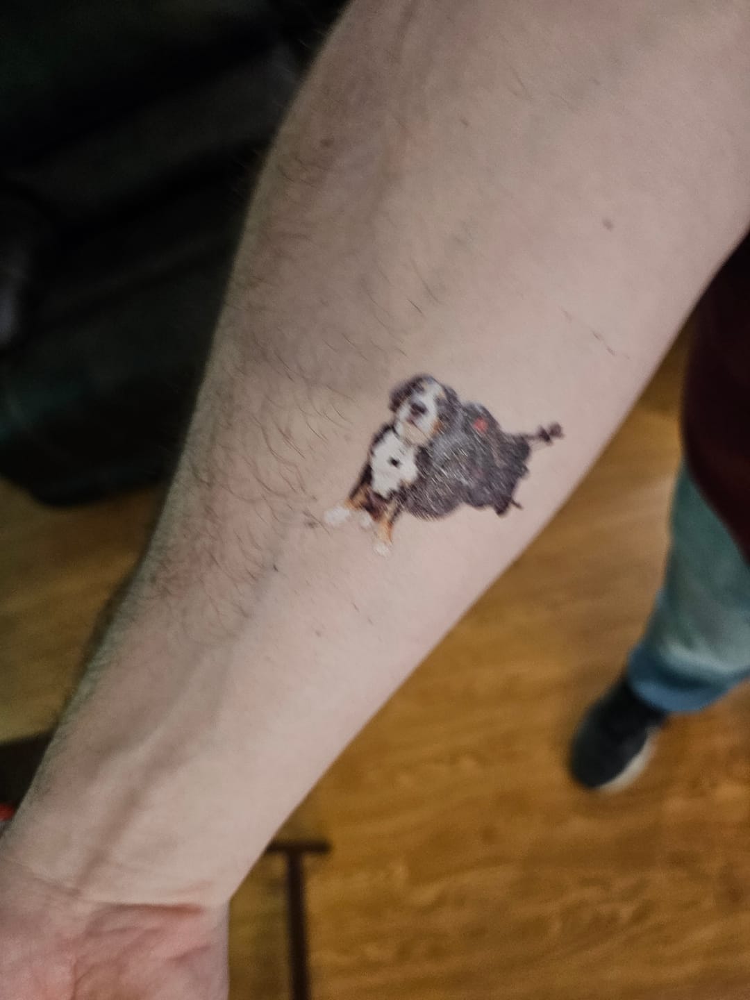 Customer photo review of Custom Photo Temporary Tattoo