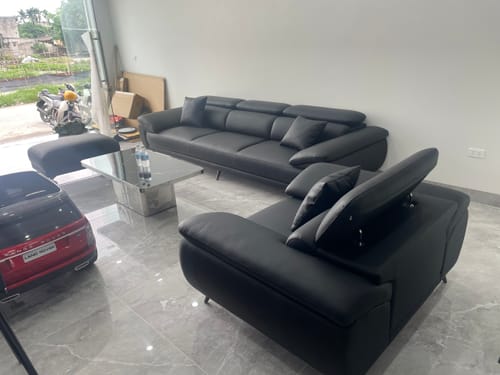 Customer photo review of PERRY - Sofa văng da 3 chỗ tựa gật gù