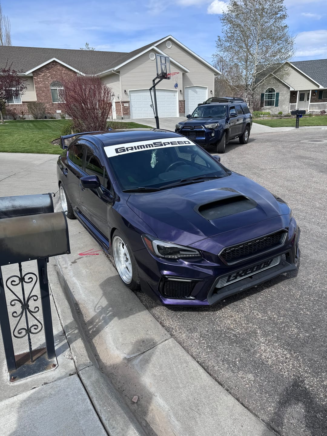 Customer photo review of Glossy Metallic Midnight Purple Vinyl Wrap