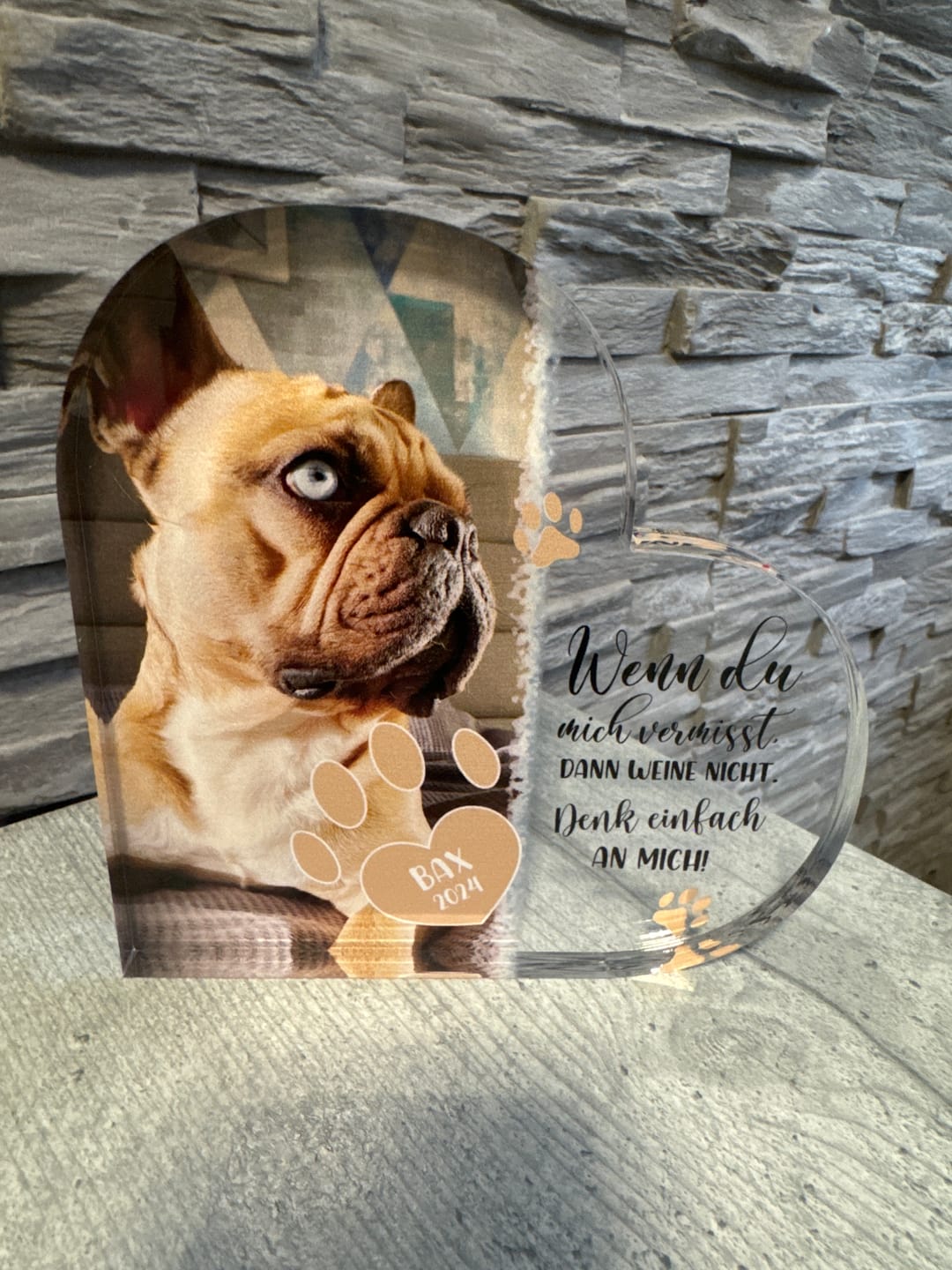 Customer photo review of Wenn du mich vermisst - Individuelles Glasherz