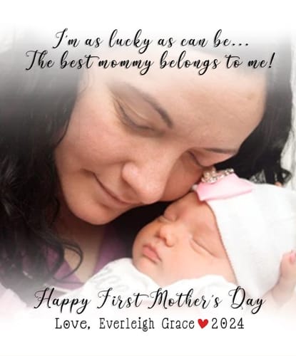 Customer photo review of First Mother’s Day Gift | Custom Mother’s Day Gifts for First Time Moms