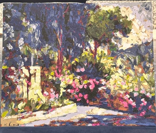 Customer photo review of The Flowered Terrace - Paint by Numbers