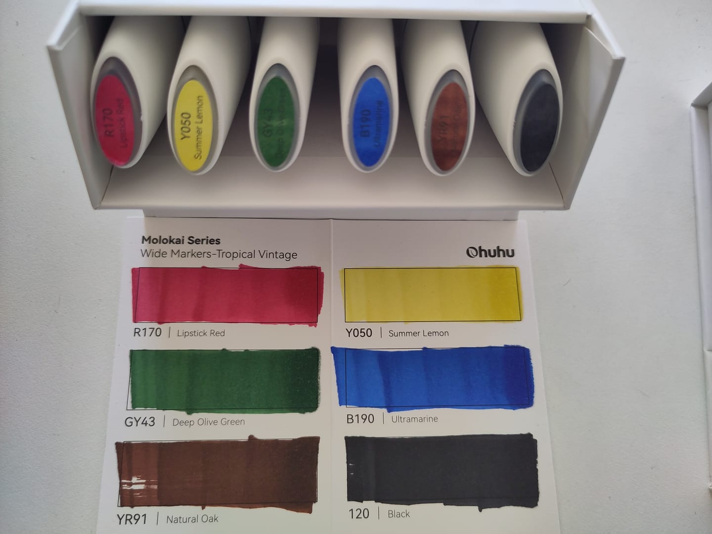 Customer photo review of Ohuhu Molokai Four Tones Extra-wide Tip Alcohol Art Markers