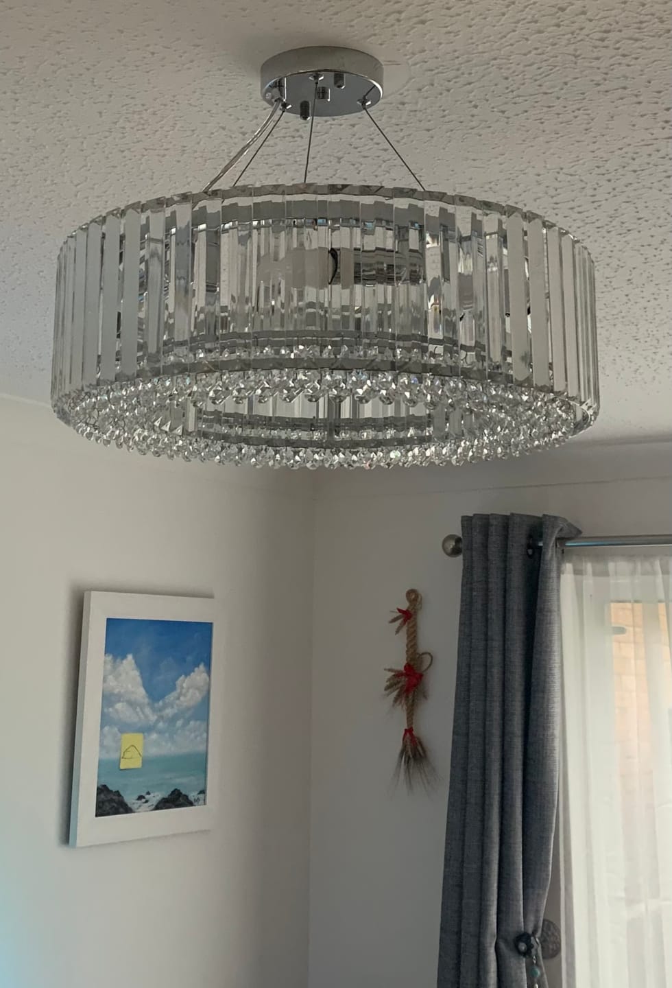 Customer photo review of Modern Round Crystal Chandelier