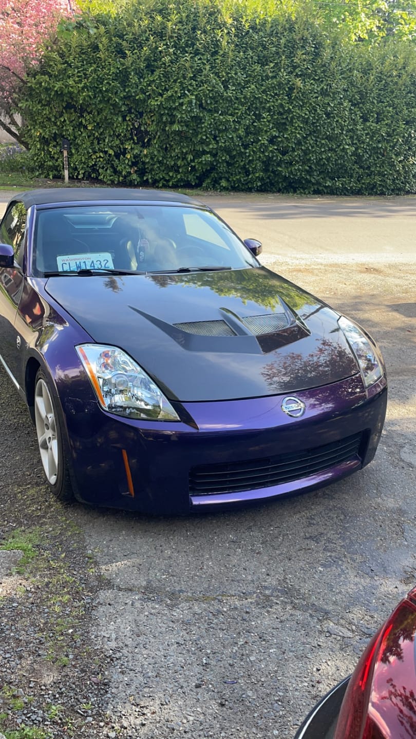 Customer photo review of Glossy Metallic Midnight Purple Vinyl Wrap