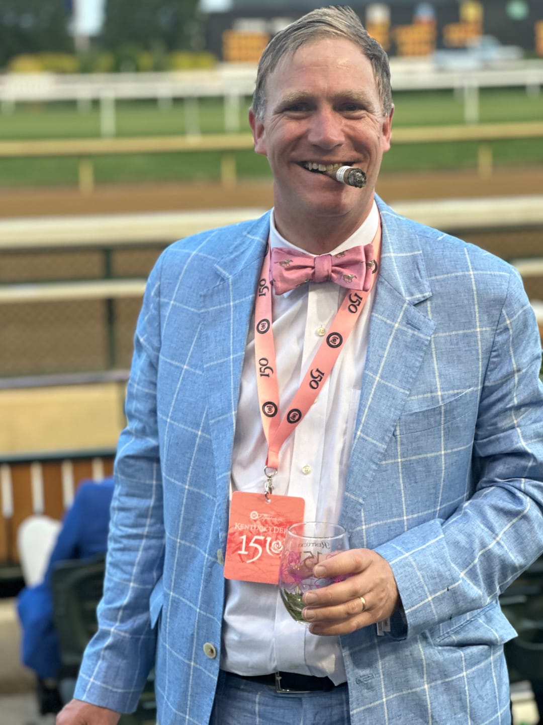 Customer photo review of Cocky Jockey Bow Tie - Pink