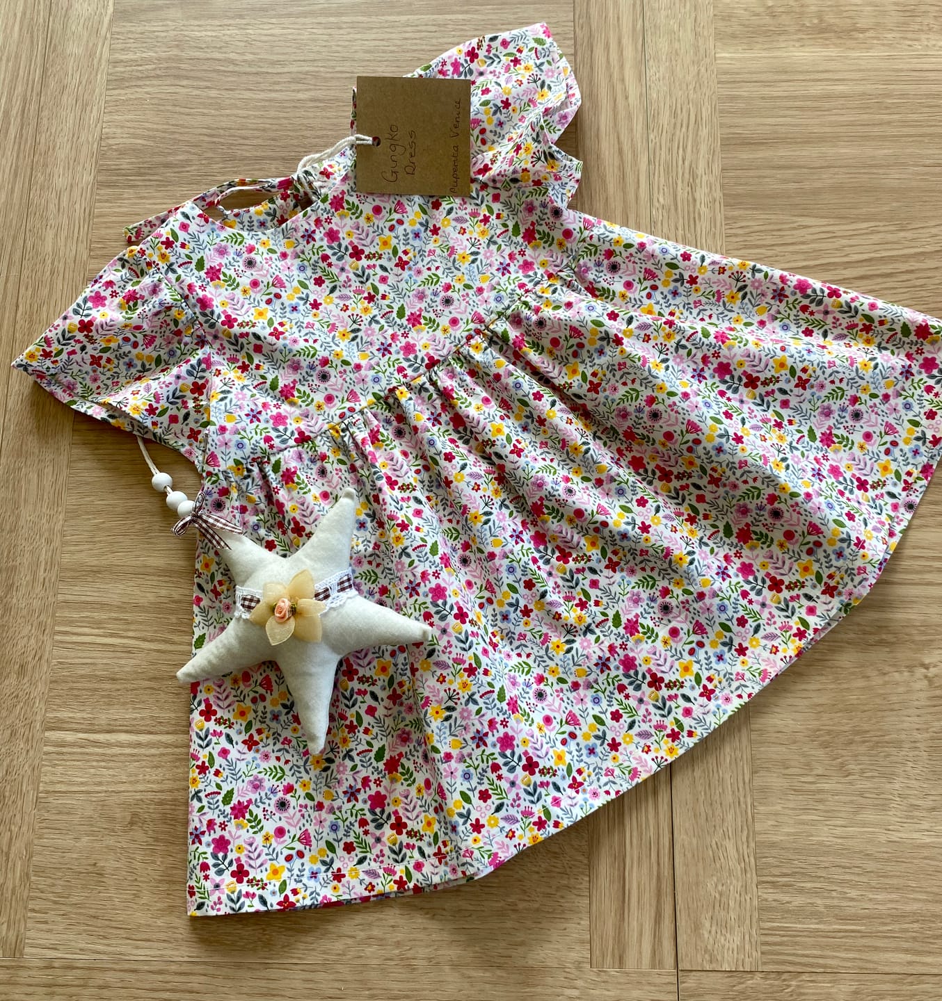 Customer photo review of Spring Floral Rose & Hubble Cotton Poplin Fabric