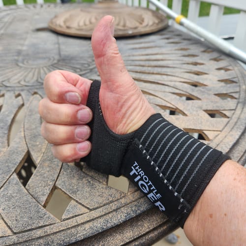 Customer photo review of Motorcycle Wrist Support - Ride Without Wrist Pain