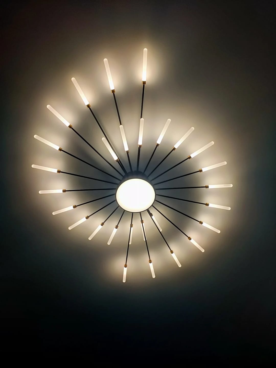 Customer photo review of WOMO Firework Sunburst Flush Mount Ceiling Light-WM1001