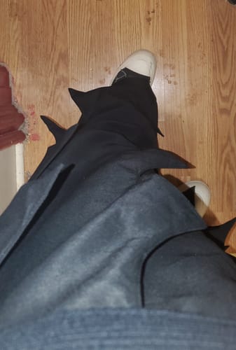 Customer photo review of Mens Solid Color Casual Straight Pants SKUK36537