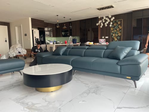 Customer photo review of ENZO - Sofa văng da tựa gật gù
