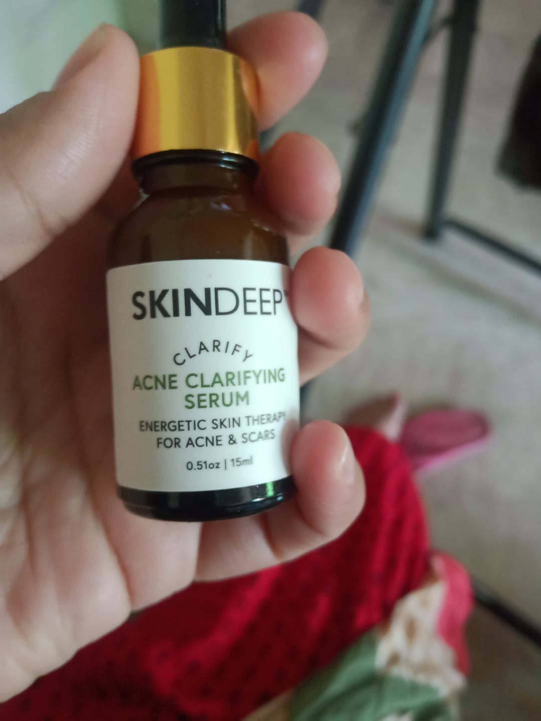Customer photo review of ACNE CLARIFYING SERUM - Energetic Skin Therapy for Acne & Scars