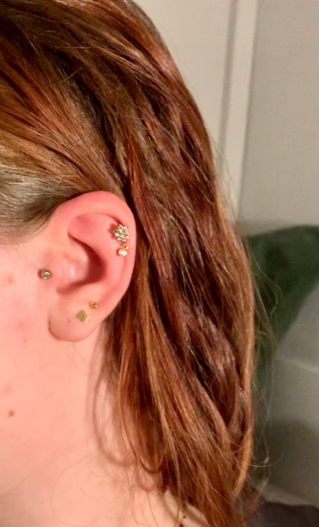 Customer photo review of Zahra | Titan Piercing