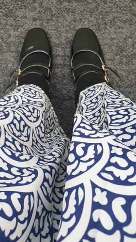 Customer photo review of Milyy Mary Jane Glossy Mules
