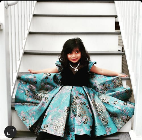 Customer photo review of Baby Girl and Toddler Princess Party Dress Sleeveless Retro Girl Dress Birthday Dress