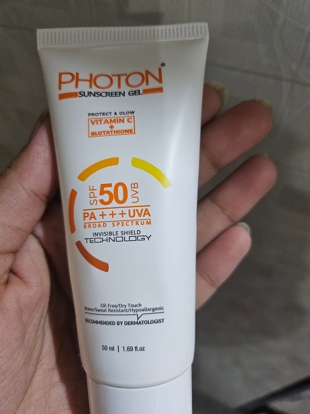 Customer photo review of Photon Sunscreen Gel