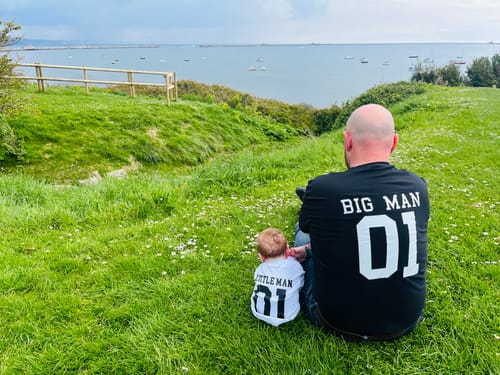 Customer photo review of Big Man/Little Man/Middle Man Daddy & Son Matching Tees (MRK X)
