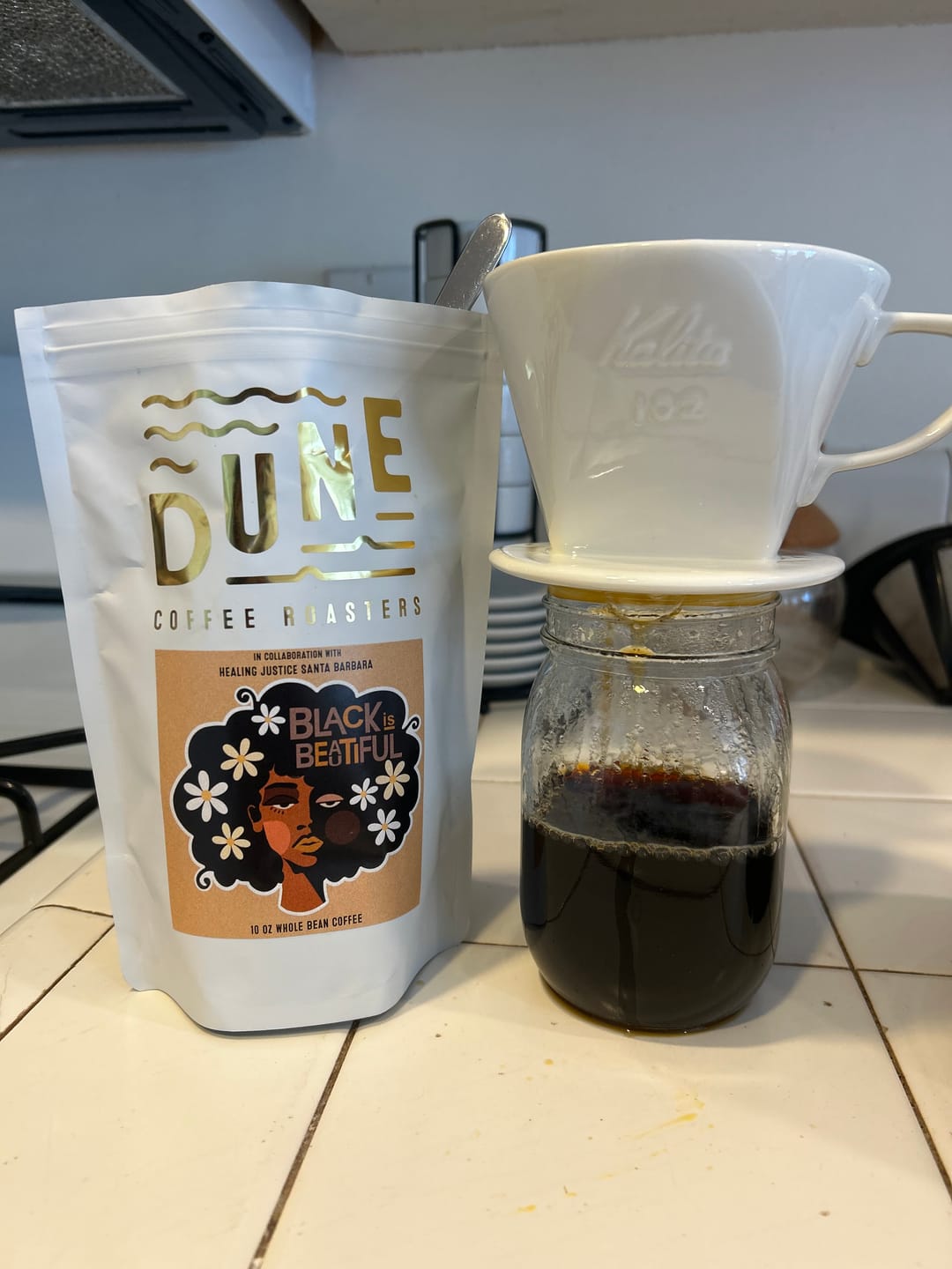 Customer photo review of Kalita Style 102 Ceramic Coffee Dripper - White