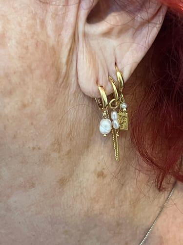 Customer photo review of Bar Earrings Set