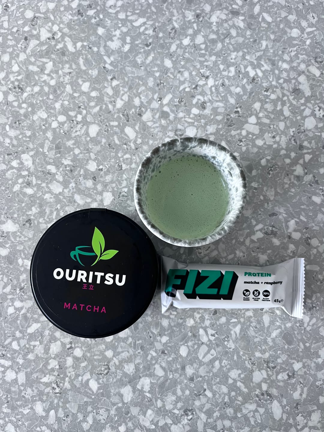 Customer photo review of BATON PROTEINOWY "MATCHA + RASPBERRY"