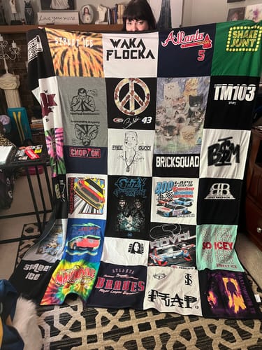 Customer photo review of Classic T-Shirt Blanket