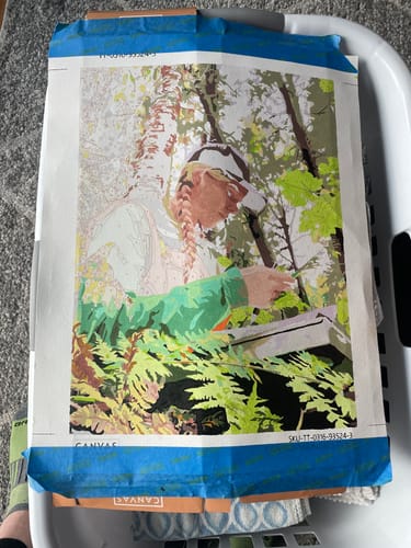 Customer photo review of Custom Paint by Numbers Kit for Personalized Artwork