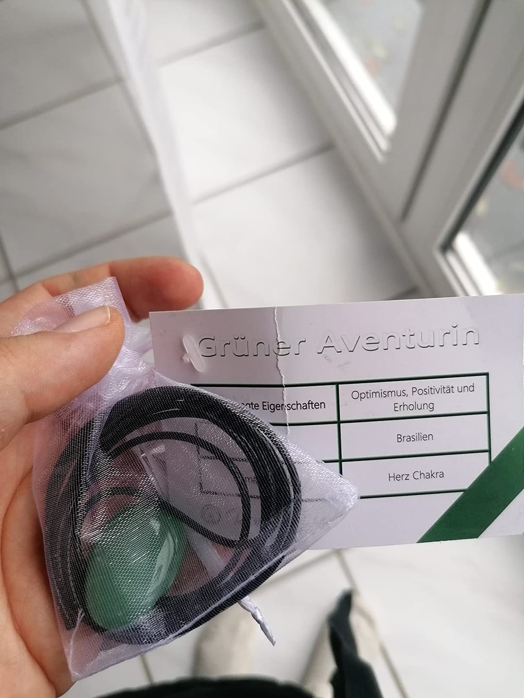 Customer photo review of Malachit Tropfen Anhänger