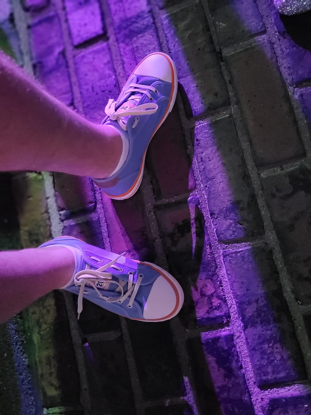Customer photo review of Men's Gulf Low-Top Canvas Sneakers in Gulf Blue