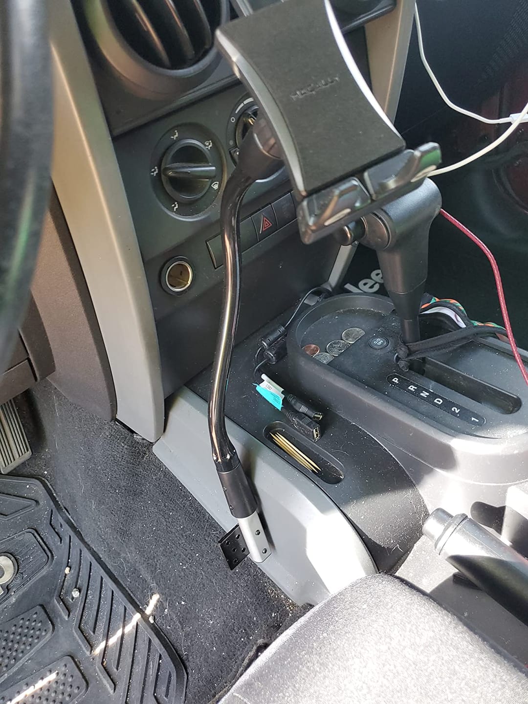 Customer photo review of Car Tablet Mount | Easy Floor Install