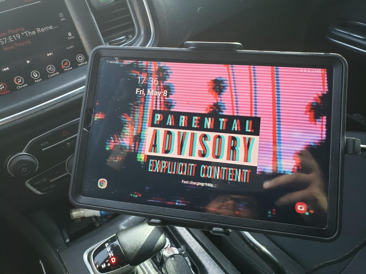 Customer photo review of Car Tablet Mount | Easy Floor Install