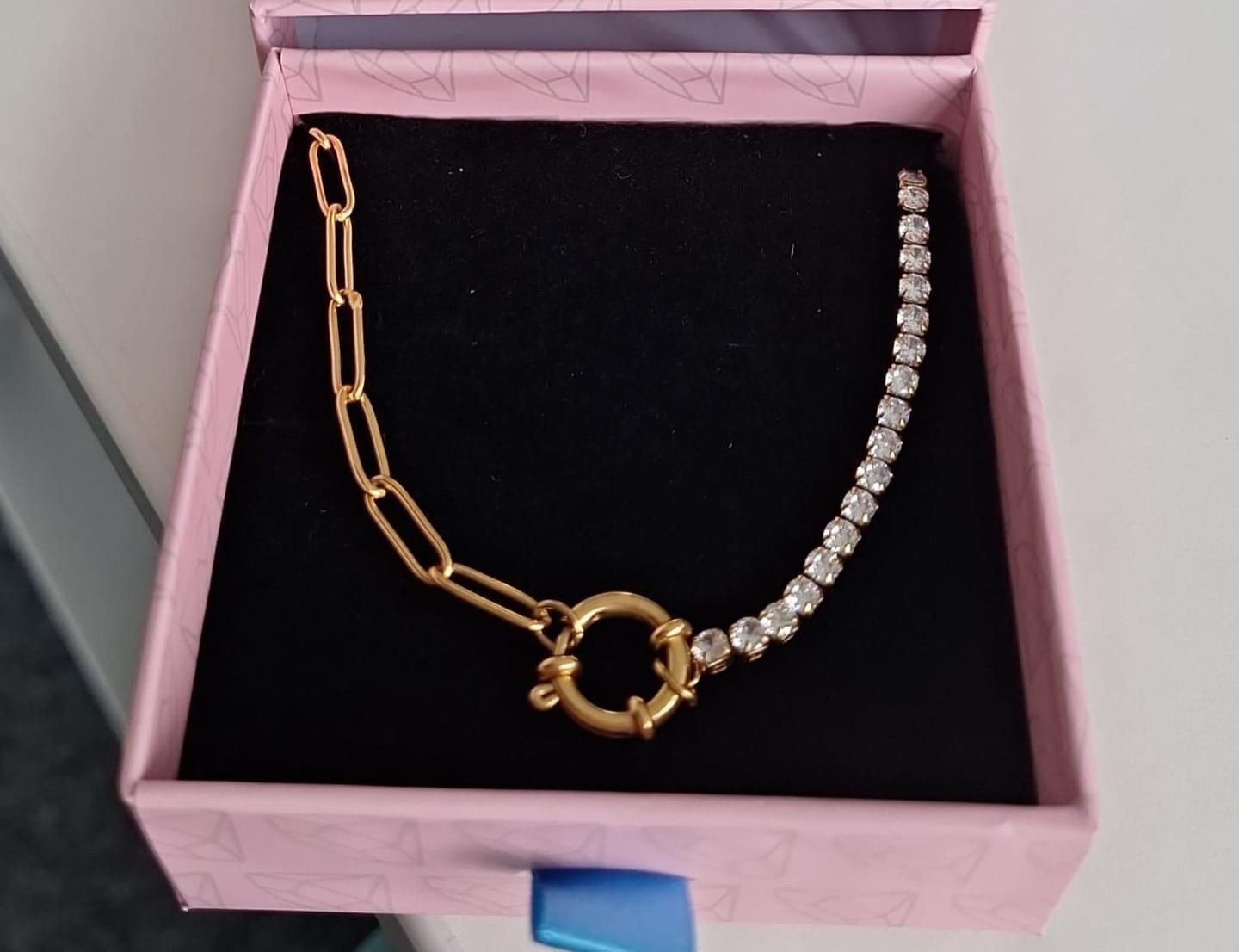 Customer photo review of Tennis Chain Kette | 18K vergoldet