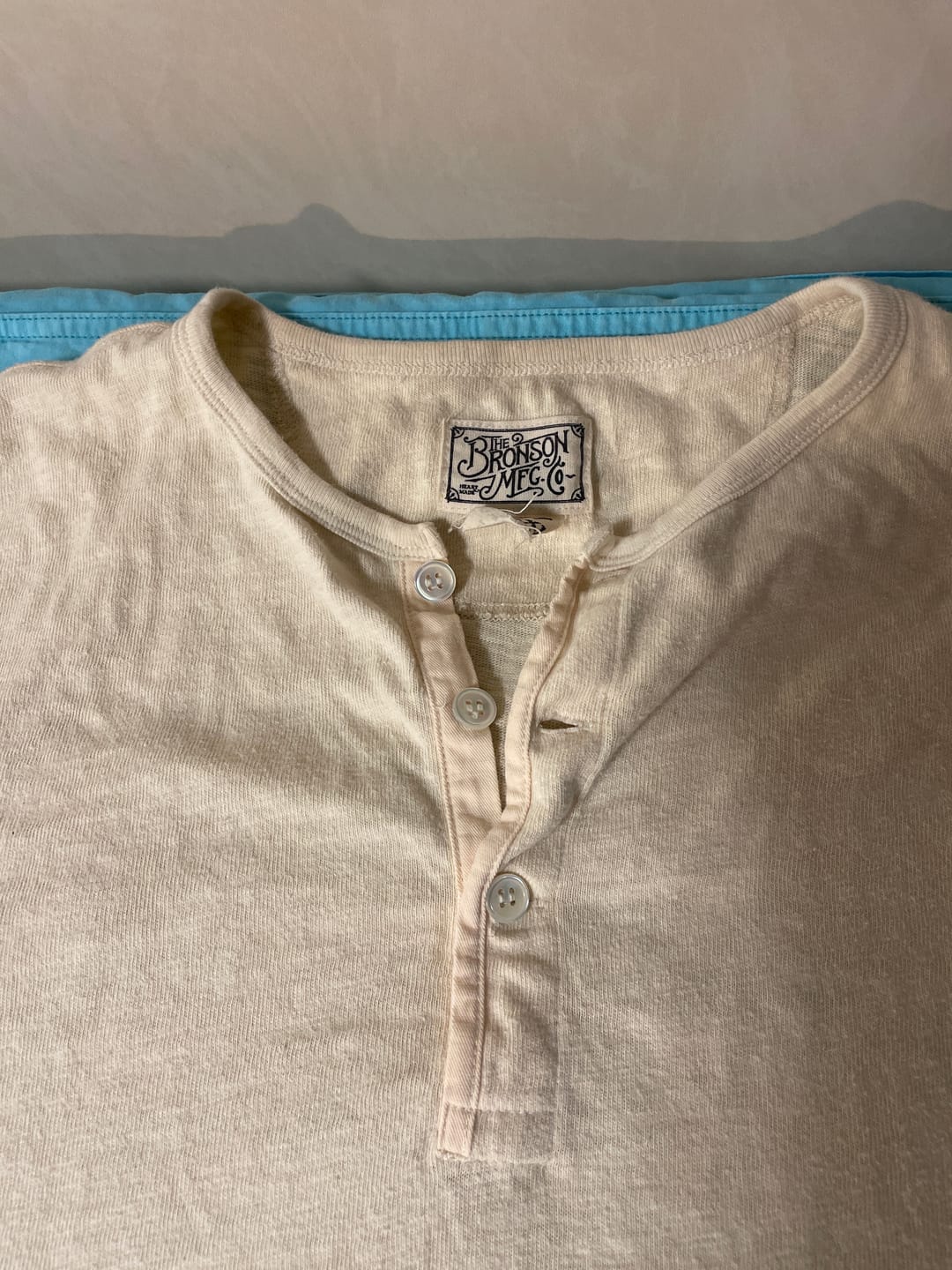 Customer photo review of 1890s Slub Cotton Henley T-Shirt