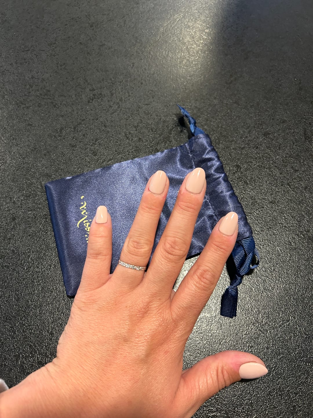 Customer photo review of FAUX ONGLES NUDE ROSÉE ARRONDIS COURT