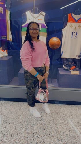 Customer photo review of Maison Mineral Washed Cropped Sweater (Pink)