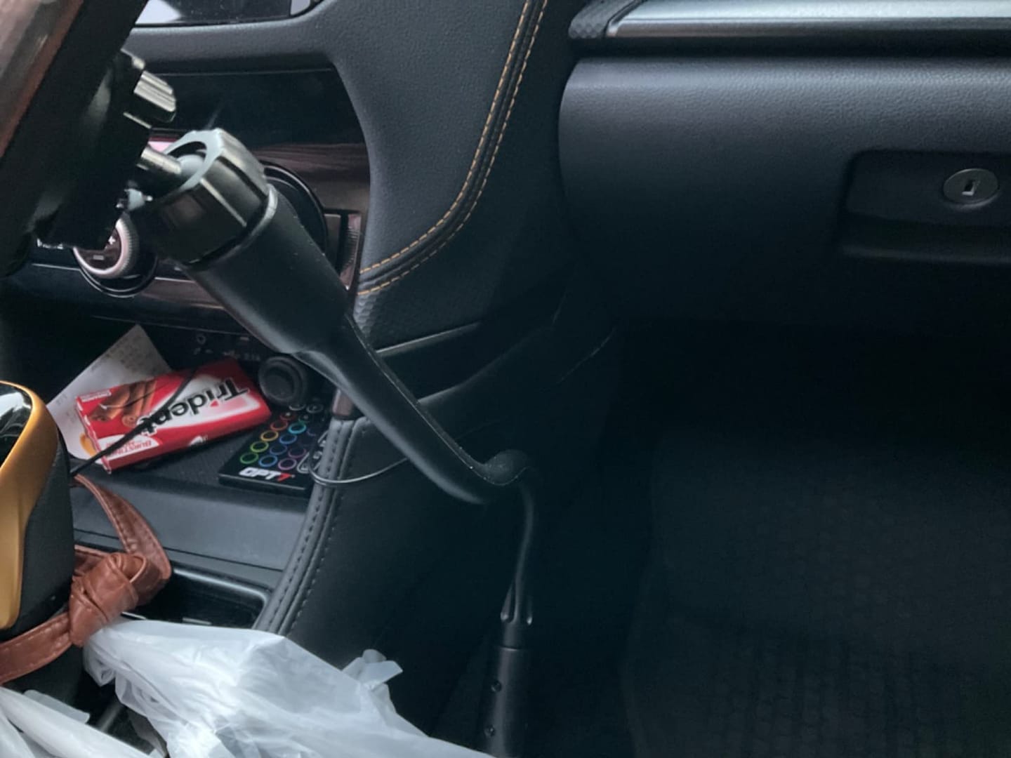 Customer photo review of Car Tablet Mount | Easy Floor Install