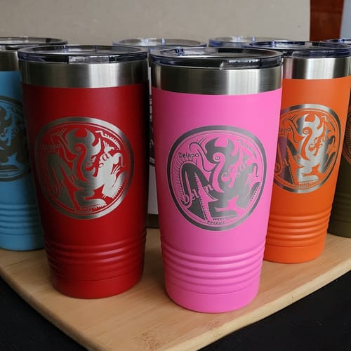 Customer photo review of Custom Laser Engraved - 20oz Tumblers