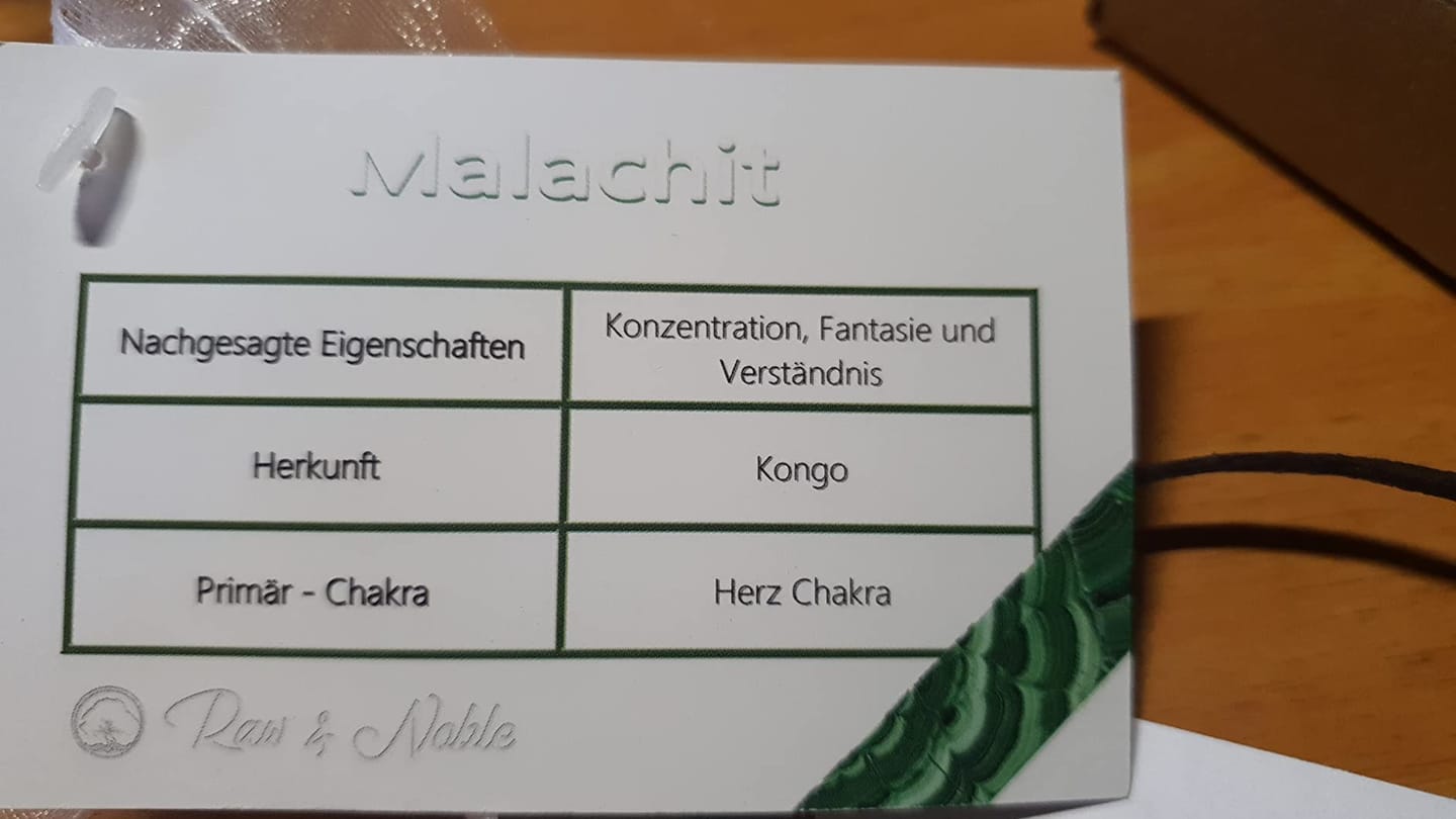 Customer photo review of Malachit Tropfen Anhänger