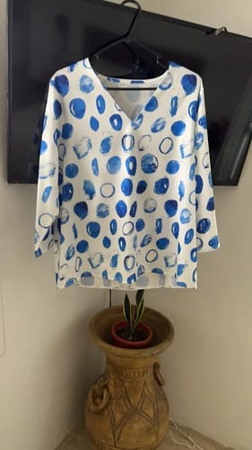 Customer photo review of Vorioal Summer Leisure Tops