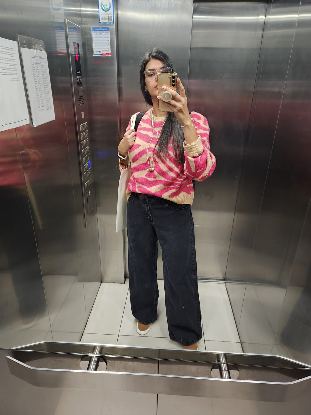 Customer photo review of JEANS JOSEFA Wide Leg negro