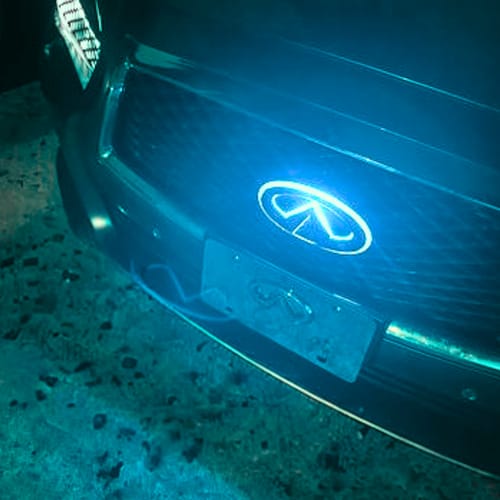 Customer photo review of Infiniti Q60 RGB LED Emblem (2014-2022)