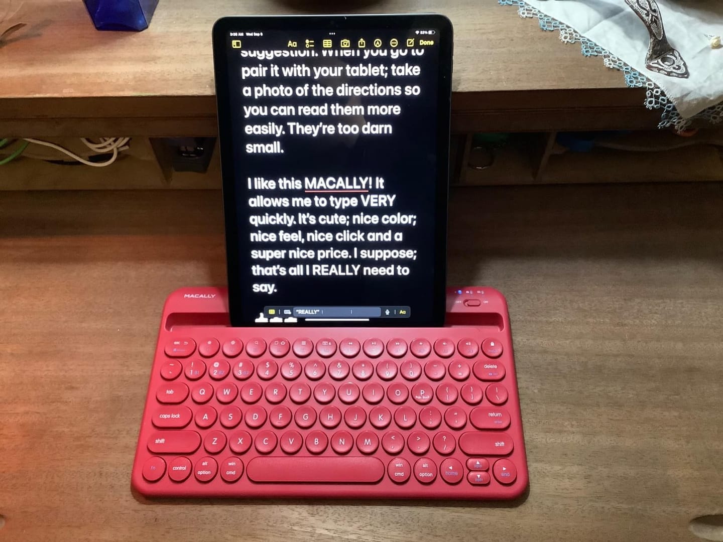Customer photo review of iPad Keyboard Bluetooth | & Mac, iPhone