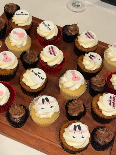 Customer photo review of 30 x 3.8 cm Small Cupcake Custom Edible Icing Images