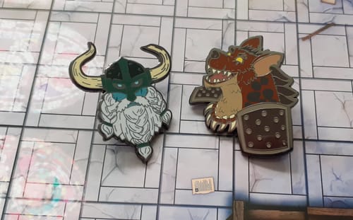 Customer photo review of D&D 50th Anniversary Mystery Pin
